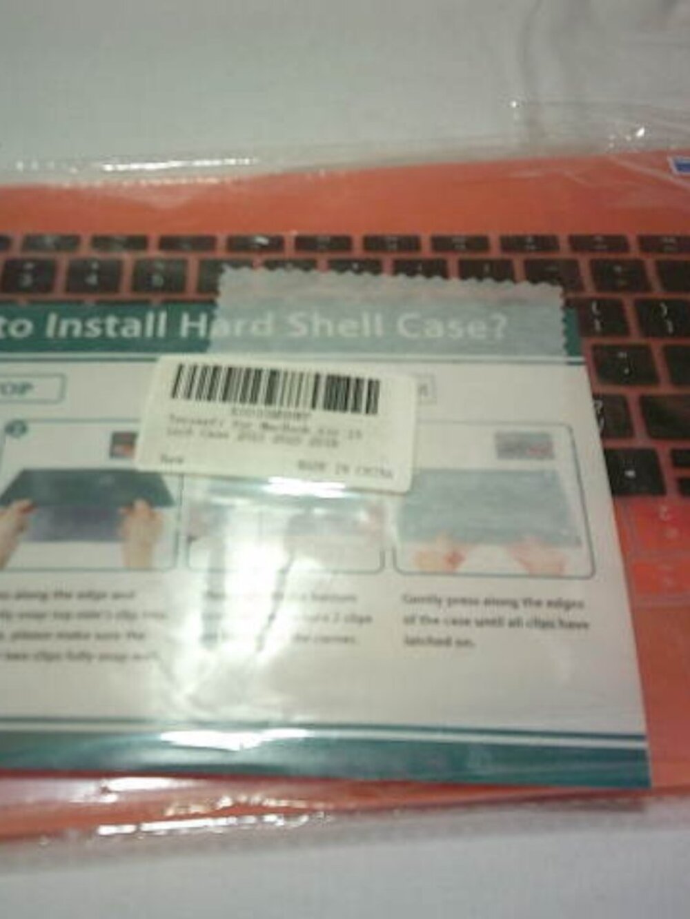 NEW TERYEEFI HARD SHELL CASE FOR MACBOOK AIR 13" 2020 2021 2019 TRANSLUCENT ORAN